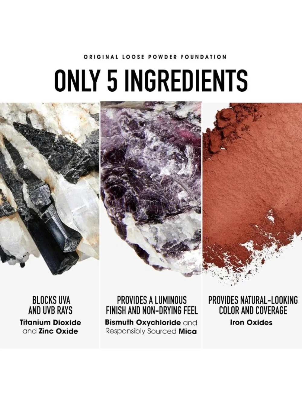 Loose Powder Foundation SPF 15 - Sheer to Full Coverage Face Makeup with Sun
